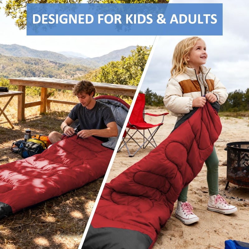 oaskys Camping Sleeping Bag - 3 Season Warm & Cool Weather - Summer Spring Fall Lightweight Waterproof for Adults Kids - Camping Gear Equipment, Traveling, and Outdoors - Image 5